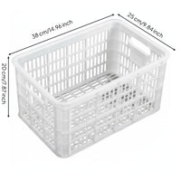 Ventilated Crate Open Lattice Design Stackable Rectangular Crate Lightweight for Warehouse