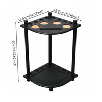 8 Hole Pool Cue Stand Floor Pool Cue Rack Easy to Assemble Game Room Storage
