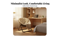 Cushioned Saucer Chair Foldable Design Indoor Seating No Assembly Required