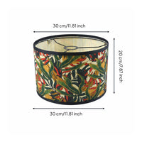 Bamboo Lamp Shade Softens Light Tropical Print Lamp Shade Fade Resistant
