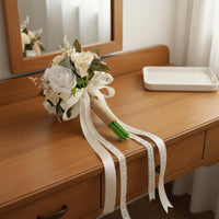 Champagne Blossom Arrangement Handmade Handheld Blossom Arrangement Ribbons
