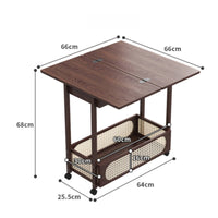 Foldable Side Table Sturdy Side Table with Storage Easy to Clean for Living Room