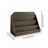 Wooden Magazine Rack accessibleTop Slanted Desk Organizer Tabletop