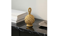 Rope Knot Sculpture Lustrous Rope Knot Statue Textured for Entryway Console