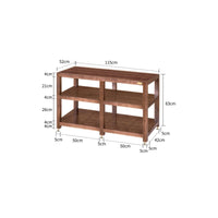 2 Pieces Floor Standing Stereo Shelf Solid Wood Audio Rack Multi-tier Component Shelf Home Theater Equipment Rack Shock Absorbing Support Suitable for Living Room Listening Room