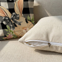 Easter Pillow Cover Decorative Bunny Pillow Case Seasonal Spring Decor Single Sided Easter Cushion Cover for Home, Living Room, Bedroom, Armchair