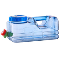 5L PC Low Flat Square Water Bucket with Faucet for Outdoor Camping