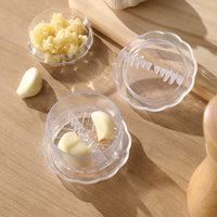Press Garlic Mincer and Peeler, Plastic, 6x8 cm