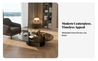 2-Tier circular table Modern design Living Room Furniture Minimalist Aesthetic Sturdy and Stable for Interior Designers