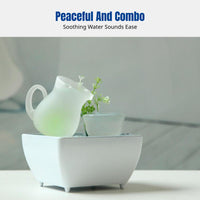 Modern Minimalist Glass Feng Shui Desktop Water Feature, Creative Home Office Decor
