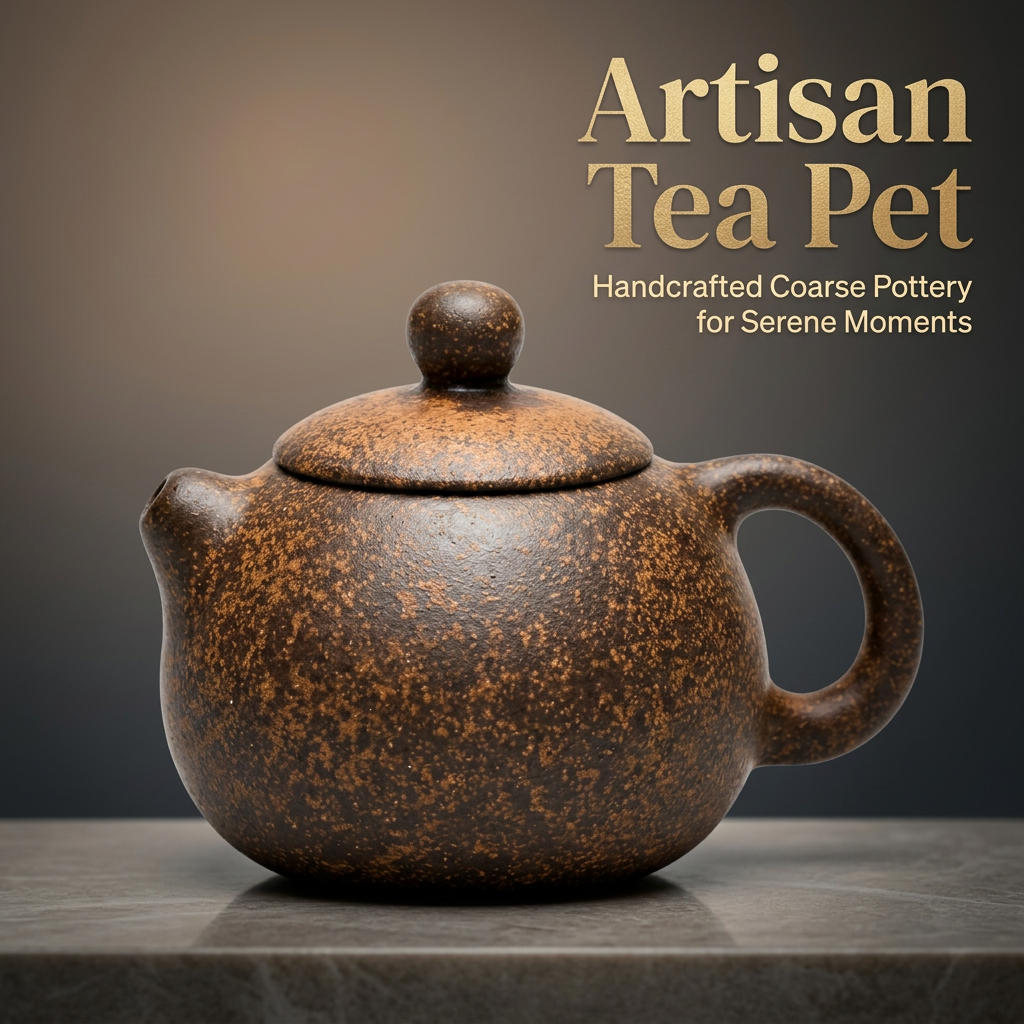 Small Rustic Tea Pet Sculpture, Artisanal Tea Pet Figurine, Rustic Tea Pet Decor, Tea Table Decor Tea Pet, Handmade Coarse Clay Tea Pet Ornament