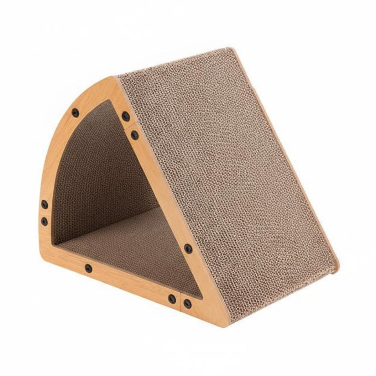 Triangle Cat Scratcher Multi-Functional Cardboard Cat Scratcher Less Mess Corrugated Scratching Pad