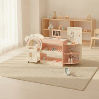 Care Facility toySet with Accessories Wooden Pretend Play Physician Kit with Trolley Realistic Doctor Play Set