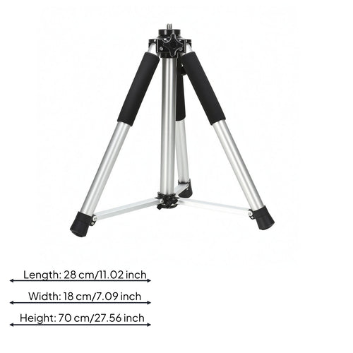 Adjustable-Height Tripod Stand Foldable Floor Holder Rubber Feet