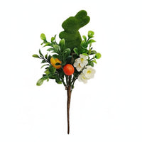 Lifelike Greenery Easter Egg Branch Bendable Stems Artificial Easter Egg Pick Colorful Decorative Twig with Eggs Realistic Look for Crafters, Wreath Making, Party Decor
