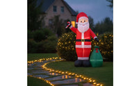 Quick Setup Inflatable Santa with Gift Bag Secure Giant Santa Inflatable Oversized Bright for Homeowners