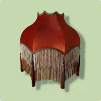 Floor Lamp Shade French Country Design Velvet Lampshade Beaded Trim for Study