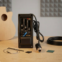 3-Band Acoustic Guitar Pickup Preamp System Pre-Wired Acoustic Guitar Pickup with EQ Built-in Preamp with EQ Active for Guitarists, Luthier