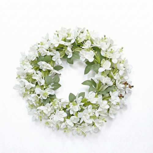Artificial Floral Wreath Decorative Wreath with Green Foliage Lifelike