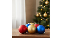 Matte Ball Ornament with Metal Cap Spherical Ornaments with Hanging Loop Decorative Christmas Tree Ornament Reusable for Homeowners, Decorators, Holiday Displays, Shop Displays