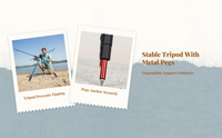 Retractable aluminum fishing rod holder for outdoor support