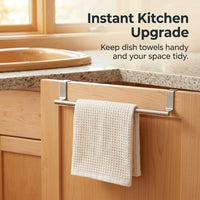 Towel Rack Wall Mounted or Over the Door Kitchen for Homeowners, Rustproof Stainless Bar for Bathroom Organization