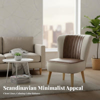 Armless Sectional Sofa Scandinavian design Living Room Furniture Minimalist Design firm-density Foam padding for Families