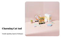 Decorative Ornament Cat Sculpture Memo Block Creative Design 3D Art Memo Pad Unique Gift for Students, Children, Home, Workspace, Study Room