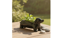 Dachshund Planter Lightweight Dachshund Plant Pot Dog-Shaped Planter for Desk, Shelf, Patio