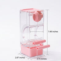 Parrot Feeder and Food Dispenser, Cage Feeder with Perch for Medium and Small Parrots, 400ml Capacity Anti-Spill Accessory