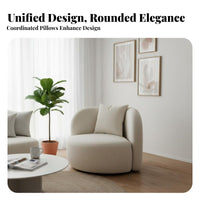Curved 2-Seater Sofa Nordic Design Curved Settee Modern Minimalist Artistic Design for Homeowners, Duos, Living Room
