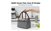 Waterproof Handheld Bento holder Lightweight meal holder Reusable Small Tote Easy to Clean for Office Workers, Students, everyday Errands, outdoor meal, excursions, School