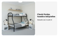 Metal Bunk Bed Space-Saving Design Iron Bunk Bed Stable for Students, Adults, Dormitory, Dorm Room, Apartment