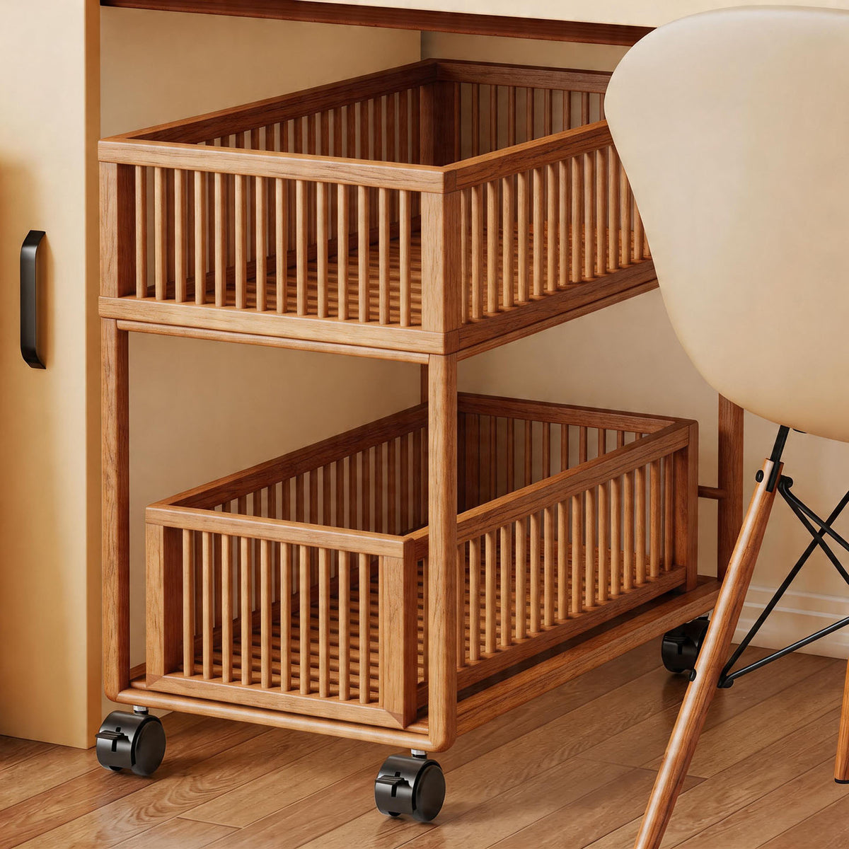 Bookshelf Organizer Under Desk Storage Rack with Drawer, Narrow Gap Book Shelf for Textbooks