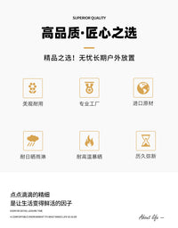 户外休闲躺床防水防晒花园泳池躺椅室外度假村民宿露天海边沙滩椅 【Φ50*50H】时光沙漏铝茶几