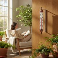 Thermometer with Mounting Bracket Bronze Effect for Yard, Gardeners