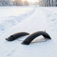2 Pieces Wide-Tire Mountain Bike Fenders with Support Stays Curved Wide-Tire Mountain Bike Mudguard Set Front and Rear Mudguards for Cyclists