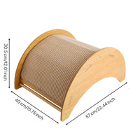 Cat Rocking Bed Curved Cradle Elegant Feline Lounger and Activity Center for Small Apartments