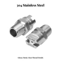 Wear-Resistant Flat Fan Nozzle Long-Lasting Fan Spray Nozzle Easy to Install for Dust Suppression, Industrial Cooling, Humidification