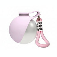 Stainless Steel Pet Travel Bottle Spherical 2-in-1 Pet Water Bottle for Outdoors