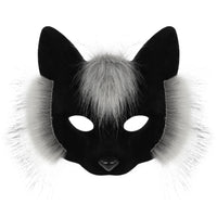 跨境万圣节化妆舞会面具遮脸猫女半脸猫狐狸面具派对cosplay道具