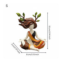 Meditation Deity Statue Faceless Meditating Deity Figurine Mudra-Like Hands
