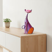 Iron Cat Figurine Tabletop Cat Figurine Decorative for Living Room