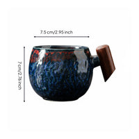 Hammered Ceramic Mug Sturdy Japanese Design Tea Cup Heat-Resistant for Hotel