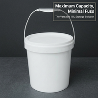 Sealed Bucket Lid for Food, Carry Handle Multipurpose Storage, Pressure Resistant Industrial Barrel, - 6L