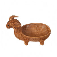 Animal Basket Decorative Oval Wicker Basket Rustic