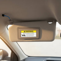 Gray Left Driver Side Sun Visor Plug and Play Driver Side Sun Visor Rectangular