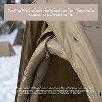 Inflatable Roof Tent Resistant Outdoor Shelter Portable for Multi-Person Use