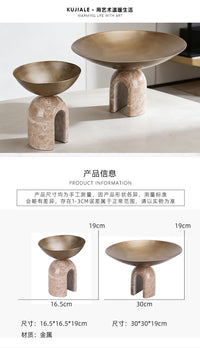 Modern Minimalist Arch Fruit Tray for Model Rooms, Homestays, Living Room Coffee Table, Dining Table Desktop Storage Tray Decoration