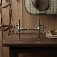 H-Shaped Silver-Coated Finish Two-Jointed Bit Comfortable Bridle Bar Animal Gear